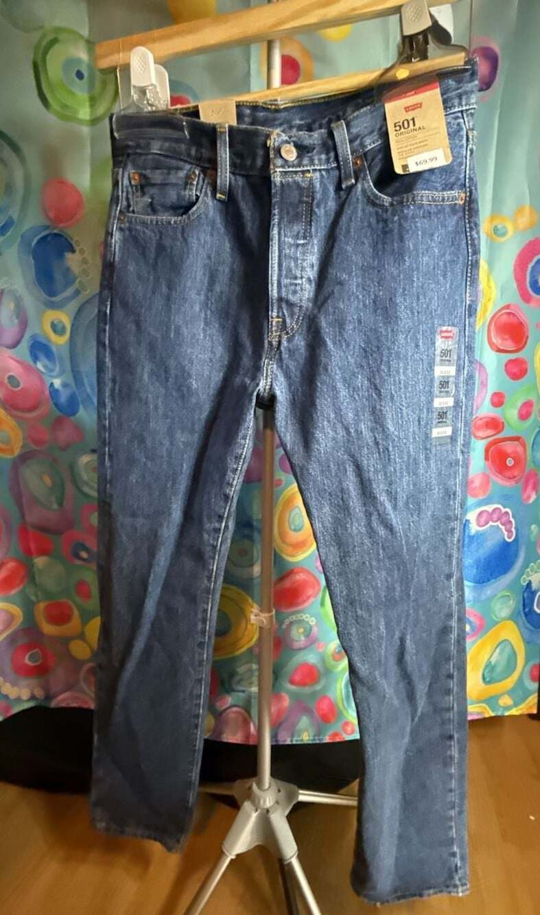 Levi's 501 Original Fit Men's 100% Cotton Straight Leg Jeans - Size 30x32
